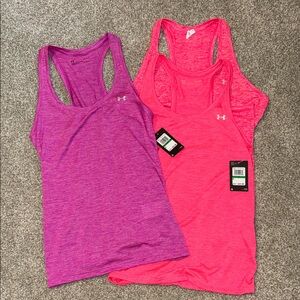 Under Armour Women's Tech Twist Tank Tops - 2 Pink and Purple NWT